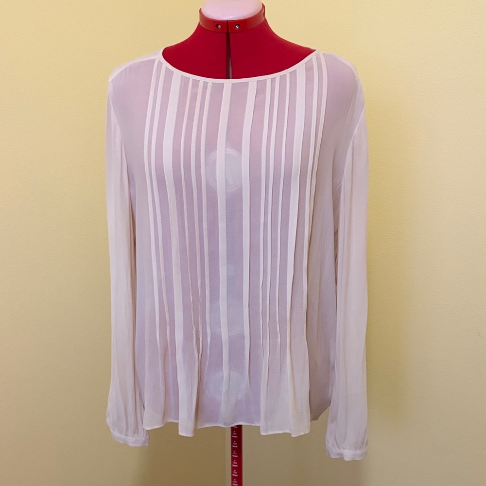 LOFT Cream Sheer Blouse